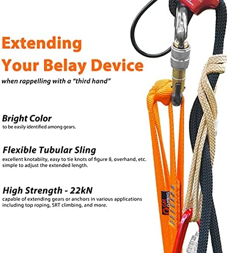 GM CLIMBING 16mm Nylon Sling Runner 22kN / 4950lbf CE UIAA Certified - Image 4