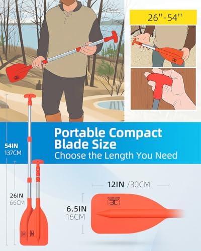 OCEANBROAD Emergency Paddle 21''-42''(Assembling Required)/26''-54'' - Image 5