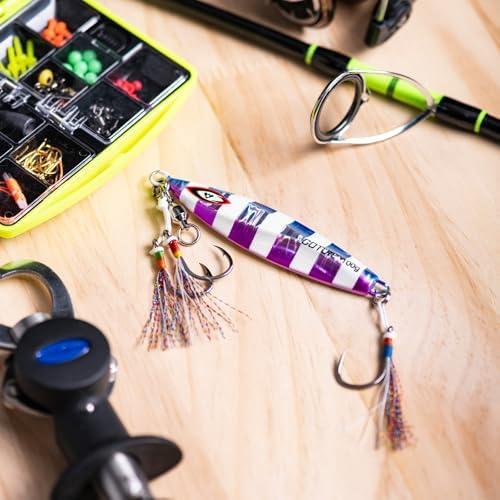 Goture Slow Pitch Jigs with Double Assist Hooks and Swivel, 40g-250g - Image 6