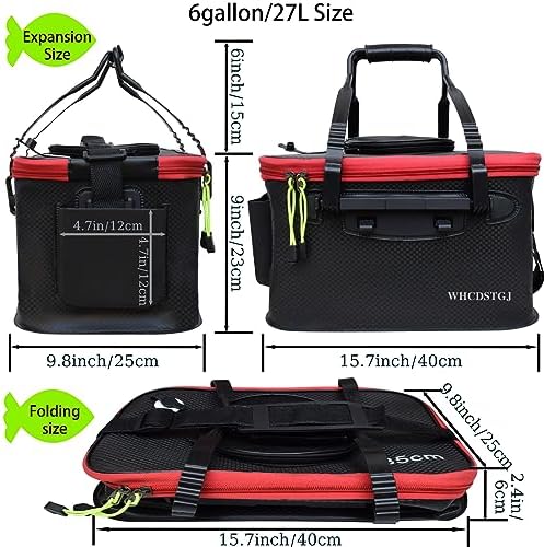 Fishing Bucket, Versatile Foldable Portable Fishing Bucket The 6 Gallon EVA Fish Bucket is Suitable for Storing Live Fish and Fresh Bait.… - Image 2
