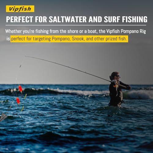 Pompano Rig Saltwater Surf Fishing Rigs – Double Drop Leader Rigs with Hooks, Floats, Beads & Snap – Easy Pre-Tied Terminal Tackle for Pompano, Whiting, Redfish - Image 5