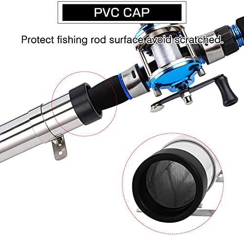 AMYSPORTS Steel Wall Rod Holder Fishing Stainless Mount Rod Holder Marine Side Boat Pole Holders Kayak Saltwater Freshwater - Image 4