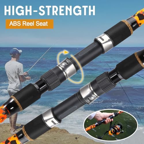 Sougayilang Surf Spinning Fishing Rod Carbon Travel Surf Rod M/MH 3 Piece Spinning Fishing Rod 9'/10'/11'/12' - Image 6