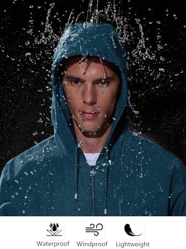 UIQUR Mens Rain Jacket Raincoat Waterproof Windbreaker - Image 4