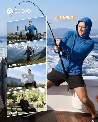 4 Pack Sun Hoodie for Men UV UPF 50+ Lightweight Fishing Shirts Rash Guard - Image 2