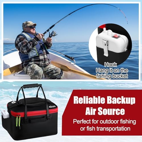 2 Pcs Fishing Bucket and Live Bait Aerator - Image 6