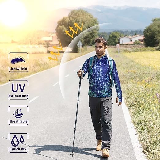 Men's UPF 50+ Sun Protection Hoodie, Long Sleeve Fishing Shirt - Image 5