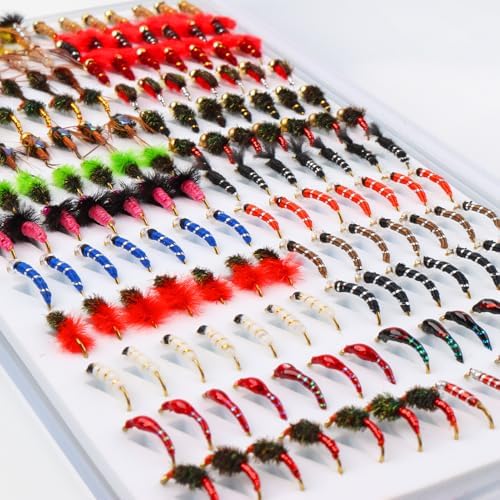Nymphs for Fly Fishing Flies 168pcs Kit Accessories Lures Trout with Fly Box - Image 3