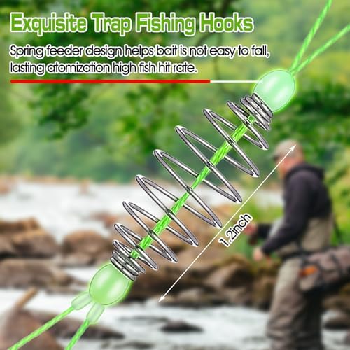 Teenyyou 9 Pack Carp Fishing Baits Hooks with Fishing Spring Carp Feeder Lure Trap Hook 6#-14# Full Size Bait Tackle - Image 4