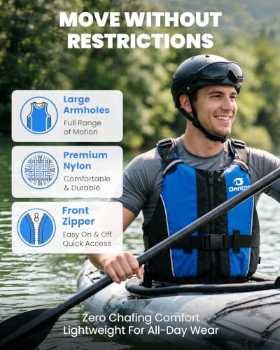 Owntop Swim Jacket Adult | Adjustable Crotch Strap | Large Armhole | Sturdy Zipper & Buckle | Kayak, Boating, Fishing, Paddle Sports - Image 4
