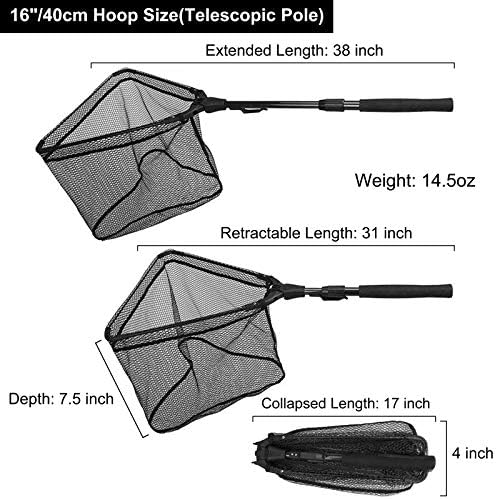 PLUSINNO Fishing Net Fish Floating Landing Net with Handle - Image 2