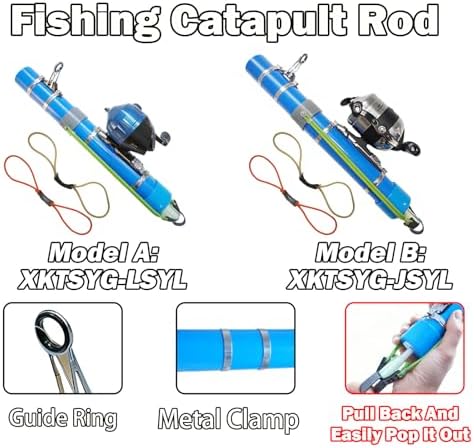 Catapult Fishing Rod, Heavy-Duty Durable Slingshot Fishing Pole for Freshwater & Saltwater, Portable Travel Lure Launcher, Great Outdoor for Anglers, - Image 4