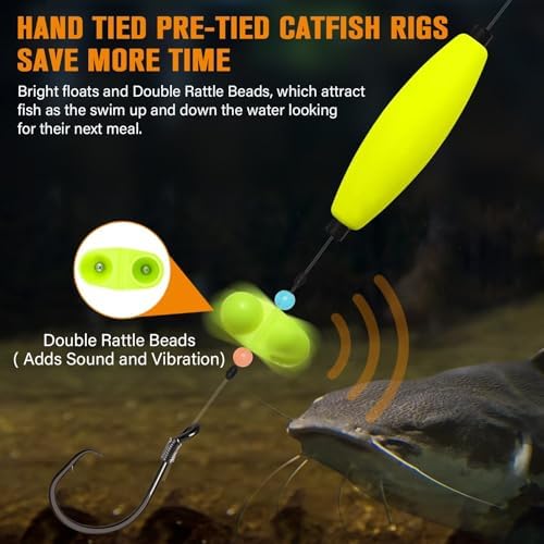 Dovesun Catfish Rig Santee Cooper Rig Catfish Takedown Rig for Bank Fishing - Image 2