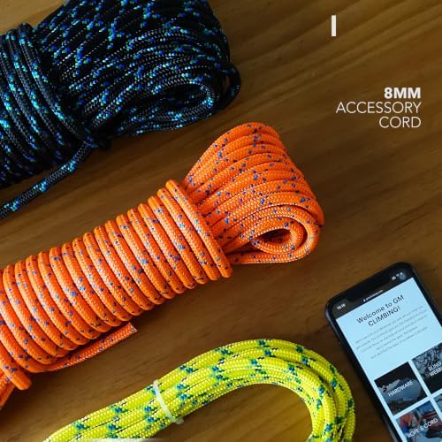 GM CLIMBING 8mm (5/16in) Accessory Cord Rope Double Braid Pre Cut CE/UIAA - Image 7