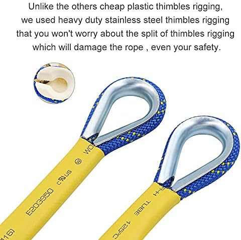 X XBEN Outdoor Climbing Rope 10M(32ft) 20M(64ft) 30M(96ft) 50M(160ft) 70M(230ft) 152M(500FT) 352M(1000FT) Static Rock Climbing Rope for Escape Rope Ice Climbing Equipment Fire Rescue Parachute - Image 3