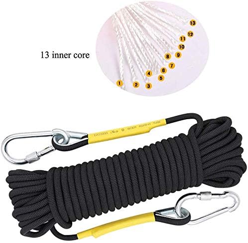 X XBEN Outdoor Climbing Rope 10M(32ft) 20M(64ft) 30M(96ft) 50M(160ft) 70M(230ft) 152M(500FT) 352M(1000FT) Static Rock Climbing Rope for Escape Rope Ice Climbing Equipment Fire Rescue Parachute - Image 2