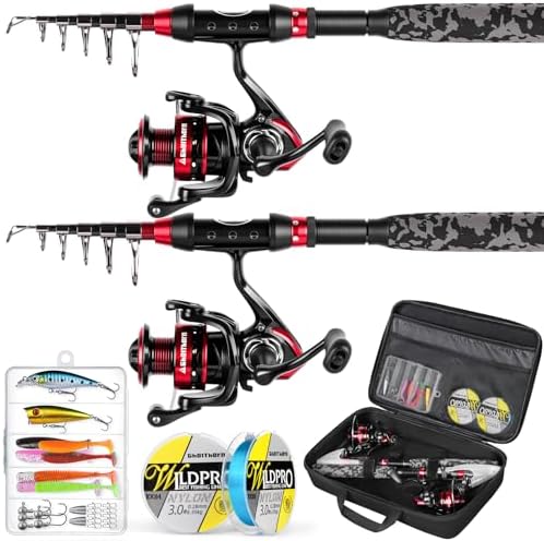 Ghosthorn Fishing Rod and Reel Combo,Telescopic Fishing Pole Travel Kit by Ghosthorn