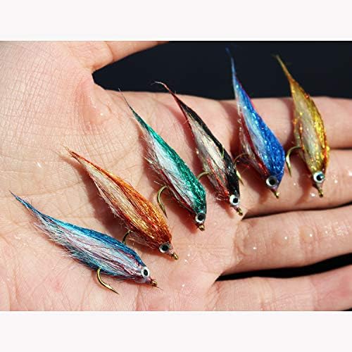 Tigofly 12pcs Wounded Minnow Fly Ice Dub Polar Fry Fly Fishing Flies Size 8 - Image 5