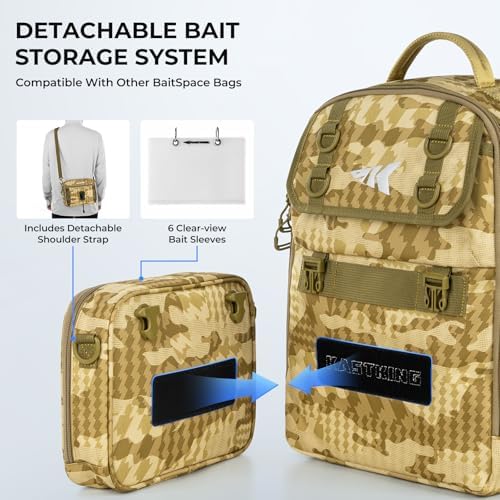 KastKing BaitSpace Fishing Sling Bag, Fishing Backpack with Rod Holder - Image 4