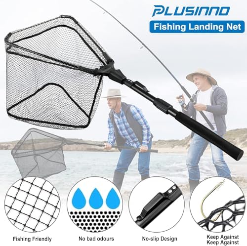 PLUSINNO Fishing Net Fish Floating Landing Net with Handle - Image 3