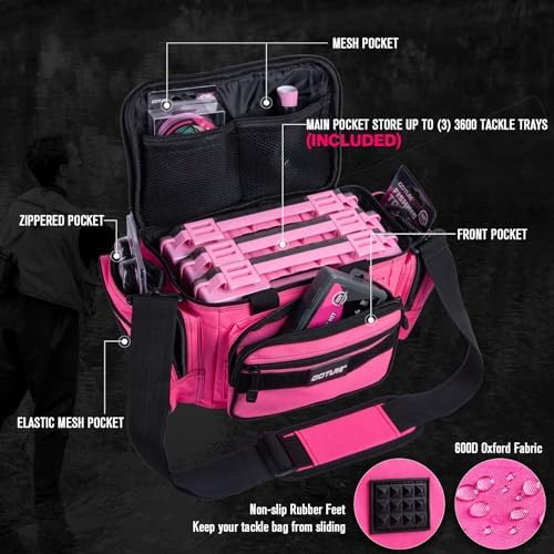 Goture Fishing Kits for Adult,Fishing Pole and Reel Combo, OpenSide Fishing Sling Tackle Storage Bag with 3 Tackle Boxes,Gift for Men - Image 6