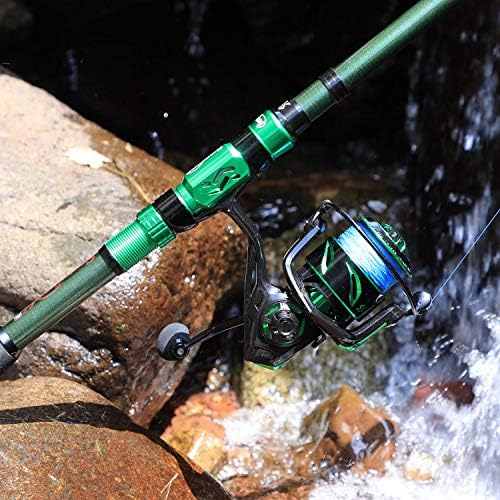 Sougayilang Telescopic Fishing Rod - 24 Ton Carbon Fiber,CNC Machined Reel Seat, Comfortable EVA Handle, Travel Fishing Rod for Bass Trout Fishing - Image 6