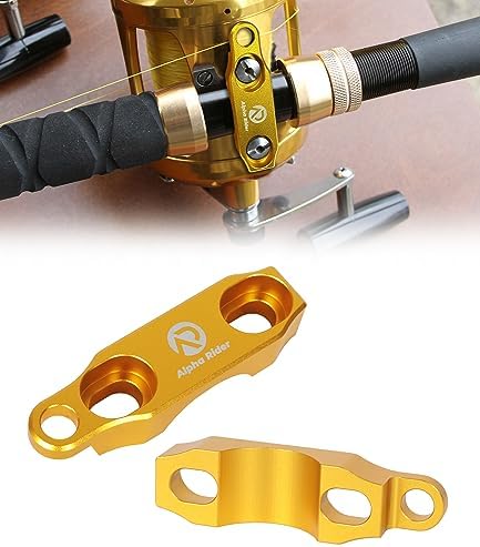 Fishing Reel Rod Clamp Fishing Reels Parts for Penn 20 30 50 70 International V VI Series Reel Rod Clamp Mount Anodized Aluminum Alloy (No Bolts or Screws) by AlphaRider