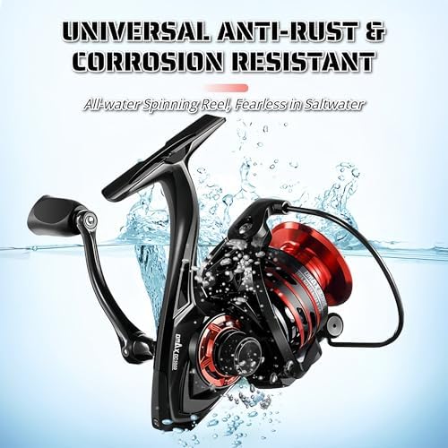 Spinning Fishing Reel – Metal Spool & Alloy Handle, Long-Cast Deep Spool Reel, Smooth Drag System, 13+1 Bearings, Adjustable Folding Handle, Freshwater & Saltwater Lure Reel - Image 2