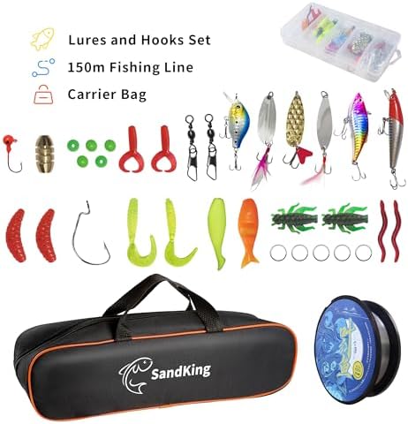 Fishing Pole Kit, Carbon Fiber Telescopic Fishing Rod and Reel Combo with Spinning Reel, Line, Bionic Bait, Hooks and Carrier Bag, Fishing Gear Set for Beginner Adults - Image 5