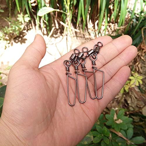 Dr.Fish 30 Pack Barrel Snap Swivels, Barrel Swivels Fishing Tackle Crane Rolling Coast Lock Snap Lure Leader Line Connector Fresh&Saltwater - Image 7