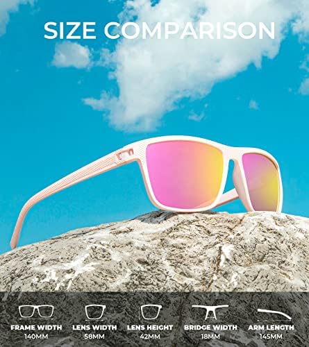 KALIYADI Polarized Sunglasses for Men, Lightweight Sun Glasses with UV Protection for Driving Fishing Golf - Image 3