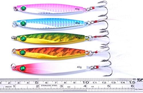 Aorace 10pcs Hard Metal Jigs Diving Sea Fishing Lures Minnow Popper Baits Tackle Crankbait Saltwater Freshwater Lures with Feather - Image 3