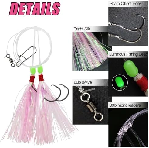 Eupheng Fluke Flounder Hi-Lo Rig, Saltwater Fishing Rig for Surf Fishing - Image 3