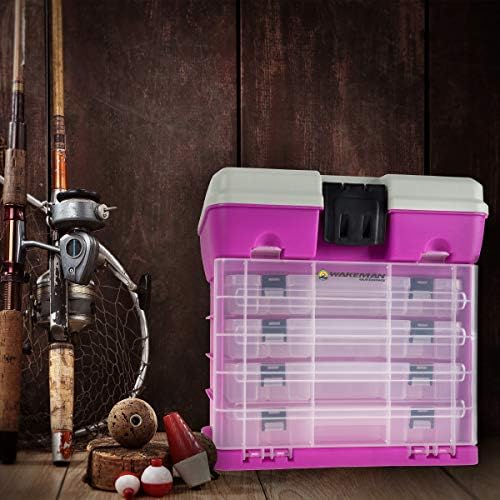 Storage Tool Box Organizer - Utility Box with 4 Drawers and 19 Compartments for Camping Supplies and Fishing Tackle by Wakeman Outdoors - Image 4
