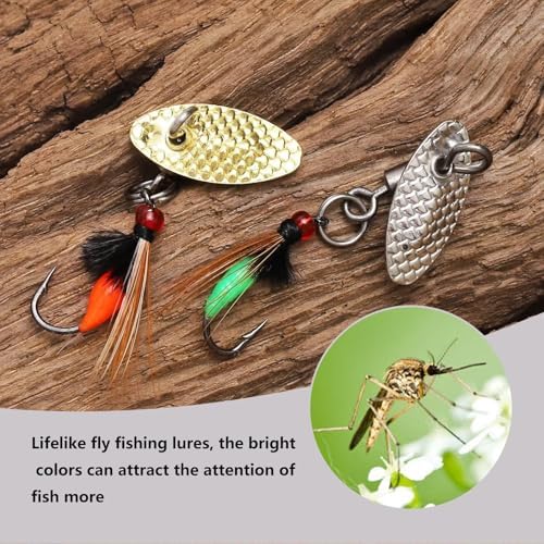Dovesun Fly Fishing Trout Lures with Fishing Spinner 5PCS/10PCS - Image 3