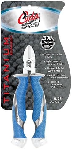 CUDA 6.75" Diagonal Wire Cutters | Durable Steel Titanium Bonded Fishing Wire, Mono & Fluorocarbon Cutter with Non-slip Cuda Grips | For Saltwater & Freshwater Use - Image 2