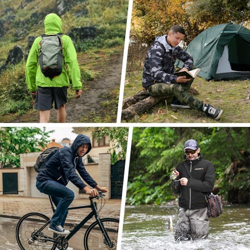 APEXUP Packable Rain Jacket Men Waterproof Lightweight Raincoat with Hood - Image 6