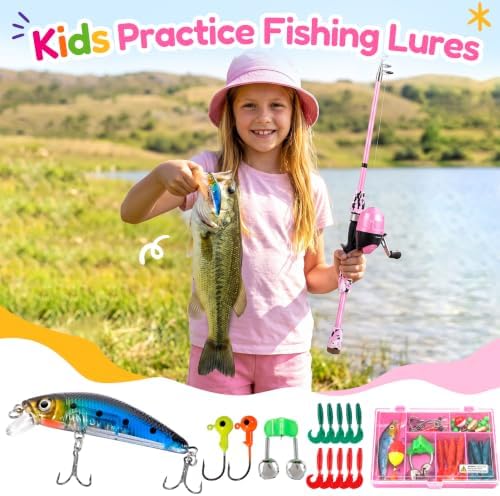 ODDSPRO Kids Fishing Pole - Portable Kids Fishing Rod and Reel Combo, Kids Fishing Gear with Tackle Box, Spincast Reel, Collapsible Chair and Bucket, Fishing Pole for Kids Boys Girls Toddler Youth 3+ - Image 7