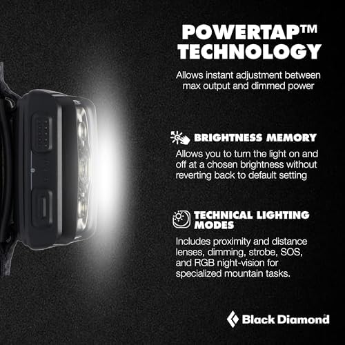 BLACK DIAMOND Storm 550 Headlamp, USB-C Rechargeable Dimmable Bright, Black - Image 3