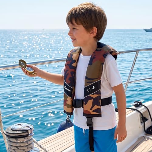 Automatic Inflatable Life Jacket, Preserver PFD for Kids,Life Vest for Kid,Supports Weight up to 160 pounds(YSH725) - Image 6