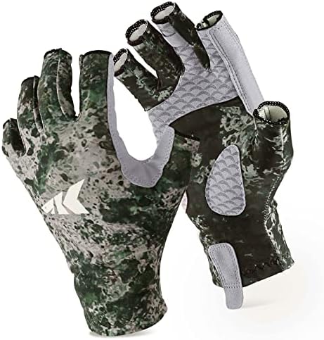KastKing La Sal UPF50+ Fingerless Fishing Gloves, Men and Women by KastKing