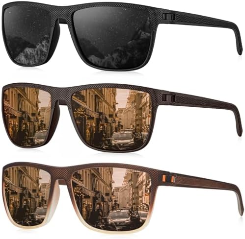 KALIYADI Polarized Sunglasses for Men, Lightweight Sun Glasses with UV Protection for Driving Fishing Golf by KALIYADI