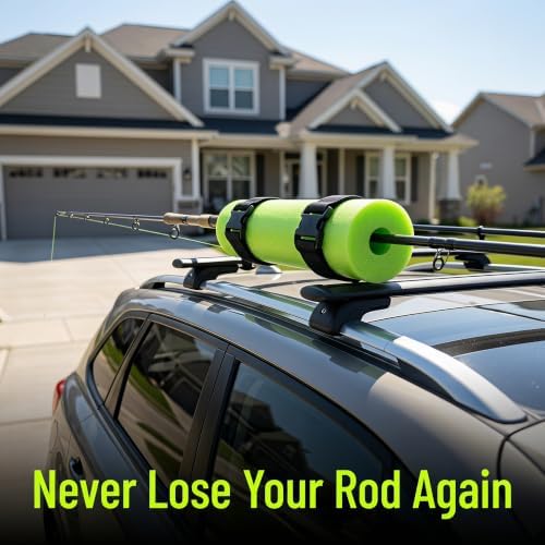 Fishing Rod Float Tube with Fastening Straps, EVA Foam Rod Butt Cushion for Kayak & Boat Fishing, Floating Accessory Keeps Rod Tip Afloat and Prevents Sinking in Water - Image 7