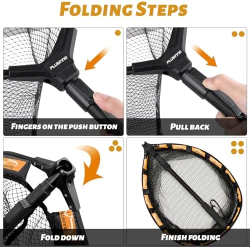 PLUSINNO Fishing Net Fish Floating Landing Net with Handle - Image 4