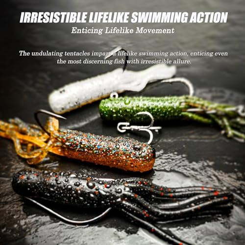 Tube Baits Tube Worms for Bass Fishing, 60 Pcs, 3.5 Inch - Image 2