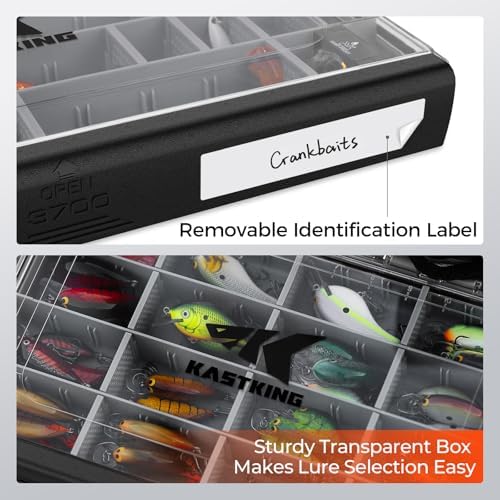 KastKing HyperSeal Waterproof Tackle Box, 3700 2 Packs, Black - Image 6