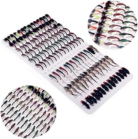OutdoorFishing Fly Fishing Flies Kit Fly Assortment Trout Bass Fishing with Fly Box, 33/48/72/100/114/148pcs with Dry/Wet Flies, Nymphs, Streamers, Popper - Image 3