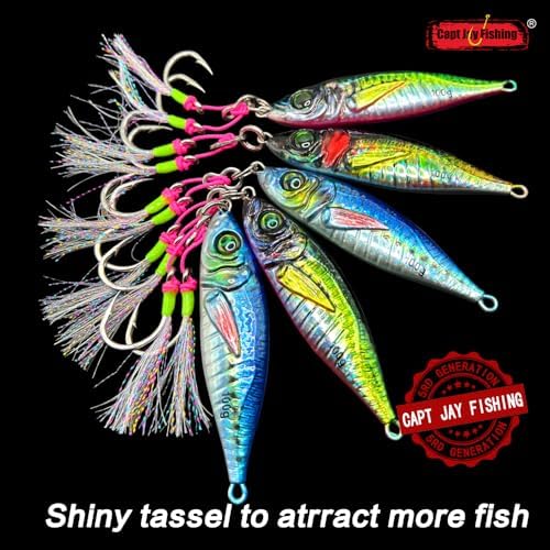 Capt Jay Fishing Saltwater jigs Speed Jigging Slow Jigging Pitching Lures,Vertical Jigging Artificial Lures Jigging Lure Fishing jigs-Value Package - Image 3