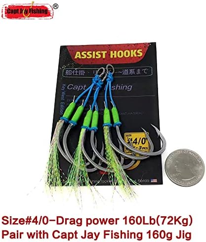 Capt Jay Fishing Assist Hooks - Jigging Slow Fast Jigs Stinger Hook for Dancing and Fishing - Image 2