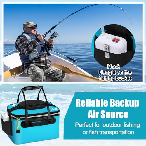 2 Pcs Fishing Bucket and Live Bait Aerator - Image 6